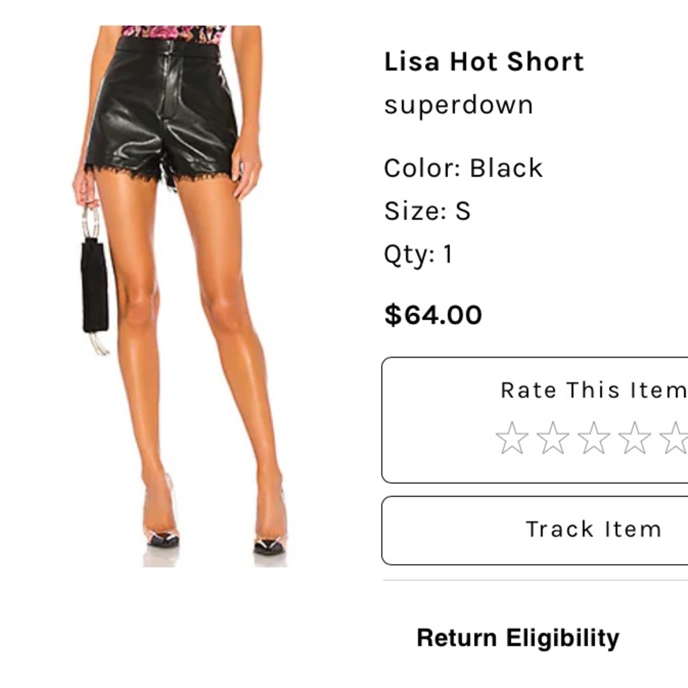 Superdown leather shorts